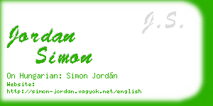 jordan simon business card